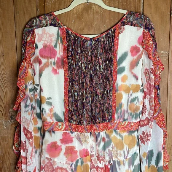 Anthropologie Akemi + Kin Alari ruffled long sleeve Maxi Dress